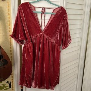 Free People velvet tunic dress